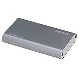 SEDNA – USB3.1 (GEN II) mSATA SSD (10Gbps) External Enclosure (Type C connector ) , Super slim size. ( SSD not included )