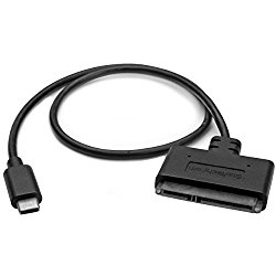 StarTech.com USB C to SATA Adapter Cable – USB-C to SATA Hard Drive Cable – USB to SATA Adapter for 2.5in SSD / HDD – USB 3.1 (10Gbps)