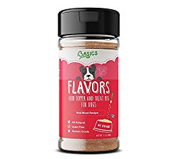 Basics FLAVORS Natural, Human Grade, Grain Free Food Topper and Treat Mix for Dogs (Red Meat, 3.1oz)