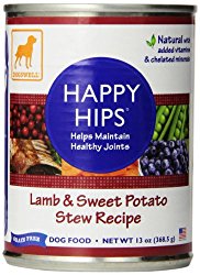 Dogswell Happy Hips for Dogs, Lamb & Sweet Potato Stew Recipe, 13-Ounce Cans (Pack of 12)