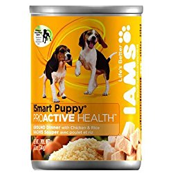 IAMS PROACTIVE HEALTH PUPPY With Chicken and Rice Pate Wet Dog Food 13.0 Ounces (Pack of 12)
