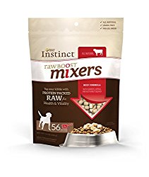 Nature’s Variety Instinct Raw Boost Mixer Beef Formula Grain Free Freeze Dried Meal Topper for Dogs, 14 oz. Bag