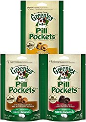 Pack of 3, Chicken, Peanut Butter & Hickory Smoke Variety Pack Pill Pockets Tablet