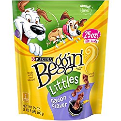Purina Beggin’ Bacon Flavor Dog Snacks – (1) 25 oz. Pouch