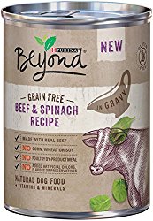 Purina Beyond Wet Dog Food, Grain Free, Beef & Spinach Recipe, 12.5-Ounce Can, Pack of 12