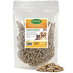 Raw Paws Pet Premium Freeze Dried Green Tripe for Dogs & Cats, 16-ounce – 100% Grass Fed Beef – Made in the USA, Grain-Free Diet