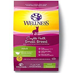 Wellness Complete Health Natural Dry  Small Breed Dog Food, Turkey & Oatmeal, 12-Pound Bag
