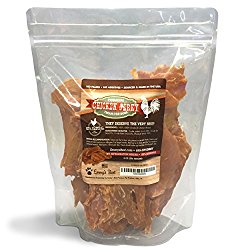 #1 Premium Chicken Jerky Dog Treats – Made in USA Only – No Fillers, Additives or Preservatives – One Ingredient: USDA Grade A Chicken – Great For Training/Bribing Your Pet – 100% Empty Bag Satisfaction Guarantee