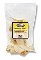 10 Pack Premium Lamb Ear Dog Chews by Shadow River – Product of the USA