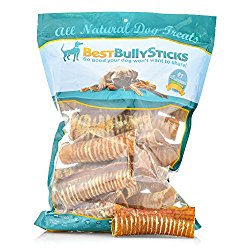 100% Natural 6-Inch Beef Trachea Dog Chews by Best Bully Sticks (20 Pack)