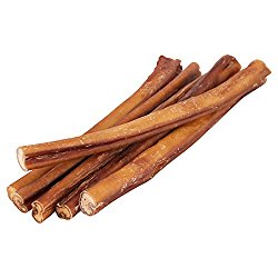 12″ Straight Bully Sticks for Dogs [Large Thickness] (10 Pack) – Natural Low Odor Bulk Dog Dental Treats, Best Thick Pizzle Chew Stix, 12 inch, Chemical Free