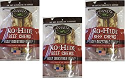 (3 Packages) Earth Animal No-Hide Beef Chews 7″ (2 Chew Per Pack, 6 Chew Total)