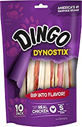 Dingo Dynostix Rawhide Treats, 10-Count 10.58 oz