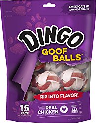 Dingo Goofballs Chicken & Rawhide Chews, Small, 15-Count
