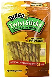 Dingo Peanut Butter Twist Sticks, 25 pack (DN-15124)