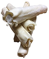 Dog Bones – 5 | Five All Natural Healthy Savory Rawhide Retriever Roll Meaty Chews | Treats for a Small Medium and Large Dog Who Struggle with Boredom