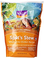 Halo Spot’s Stew Natural Dry Dog Food, Adult Dog (4-pound)