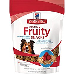 Hill’s Science Diet 1 Pouch Crunchy Fruity Snacks with Cranberries & Oatmeal Dog Treats, 8 oz/Medium