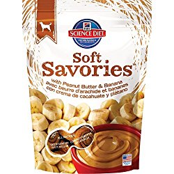 Hill’s Science Diet Soft Savories with Peanut Butter & Banana Dog Treats, 8 oz bag