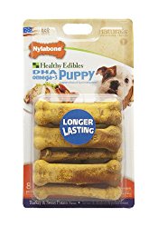 Nylabone Healthy Edibles Petite Turkey and Sweet Potato Flavored Dog Treat Bones, 8 Count