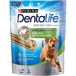 Purina DentaLife Daily Oral Care Large Adult Dog Treats – (1) 20.7 oz.,18 ct. Pouch