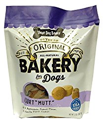 Three Dog Bakery “Mutt” Assortment Oats Applesauce Peanut & Vanilla Flavor Cookies (1 Pack), 2 lb