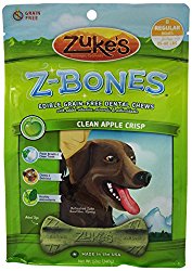Zuke’s Z-Bones Dog Dental Chews, Clean Apple Crisp, Regular, 8 Chews