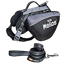 DogHelios Freestyle 3-in-1 Explorer Convertible Backpack, Harness and Leash, Small, Black