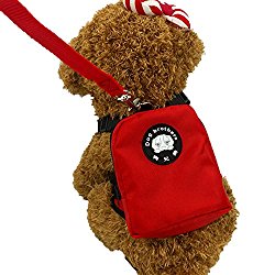 Guardians Pet Backpack Small Dog Self Mini Carrier Back Pack Pocket Saddle Bags Puppy Bag with Training Lead Leash