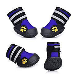 Waterproof Dog shoes, Dog Boots for Labrador Retriever, Keep Warm in Winter, 4pcs
