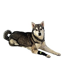 Canine Dogs Compression Sleeve Injury Support fatigue, joint, tendon and ligament laxity (instability) (Black, X-Large)