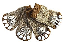 Pet Dog & Puppy Nonslip Socks Comfortable Shoes Boots With Rubber Reinforcement – Set of 4 Breathable Soft, and Nonslip Knit Socks For Dogs – Comfortable Sock Design for Pet Dogs (Medium)