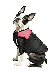 Gooby Padded Cold Weather Vest for Small Dogs with Safe Fur Guard Zipper Closure, Pink, Medium