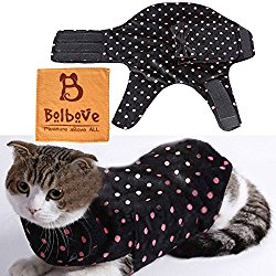 Pet Adjustable Anti-Anxiety Wrap & Calming Coat for Small Dogs & Cats Stress Fear Relief Training Winter Wear (Black, X-Small)