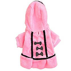 Puppy Clothes,Neartime Dog Coat Jacket Pet Outfit Winter Apparel Yorkie Garment (M, Pink)
