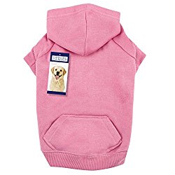Casual Canine Basic Hoodie for Dogs, 16″ Medium, Pink