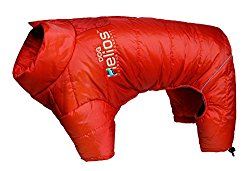 DogHelios Thunder-crackle Full-Body Waded-Plush Adjustable and 3M Reflective Dog Jacket, Grenadine Red, MD