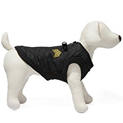 Gooby Bomber Vest for Dogs, X-Small, Black