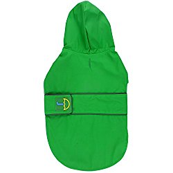Jelly Wellies Premium Quality Waterproof Reflective Classic Raincoat for Dogs- Medium, Green
