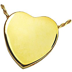 Memorial Gallery 3109gp Peaceful Heart 14K Gold/Sterling Silver Plating Cremation Pet Jewelry