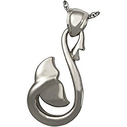 Memorial Gallery 3182s Infinity Whale Tail Sterling Silver Cremation Pet Jewelry