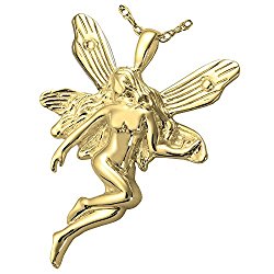 Memorial Gallery MG-3161gp Fairy 14K Gold/Sterling Silver Plating Cremation Pet Jewelry