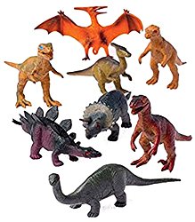 12 – Assorted Medium Sized Plastic Toy Dinosaurs Play set figures.