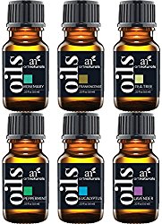 ArtNaturals Aromatherapy Top 6 Essential Oils 100% Pure of The Highest Quality Peppermint, Tee Tree, Rosemary, Lavender, Eucalyptus and Frankincense Therapeutic Grade