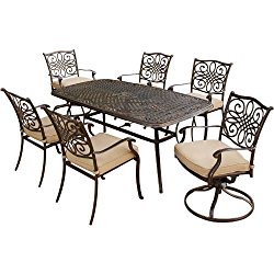 Hanover TRADITIONS7PCSW Traditions 7-Piece Deep-Cushioned Outdoor Dining Set