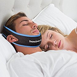 SnoreShieldTM Instant Snore Relief Anti Snore Chin Strap – The # 1 Snoring Cure – Snore Stopper Sleep Aid Device – Simple and Effective Snore Remedy [NEW AND IMPROVED VERSION]