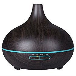 VicTsing 300ml Essential Oil Diffuser, Wood Grain Ultrasonic Aroma Cool Mist Humidifier for Office Home Bedroom Baby Room Study Yoga Spa