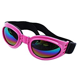 QUMY Dog Goggles Eye Wear Protection Waterproof Pet Sunglasses for Dogs about over 15 lbs