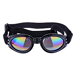 Rely2016 Fashion Pet Puppy Dog Goggle UV Protection Sunglasses Glasses Eye Wear for Travel, Skiing, Surfing, Driving (Black)