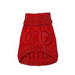 Edal Pet Dog Clothes Winter Warm Sweater Knitwear Knit Puppy Coat Outwear
